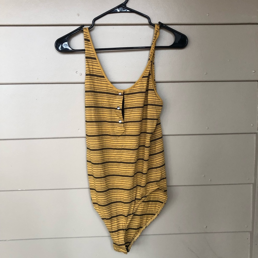 Topshop striped button top